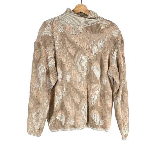 Vintage Renee Tener for Jeanne Pierre Pastel 80s Sweater SIZE LARGE L Lambswool - Picture 4 of 10